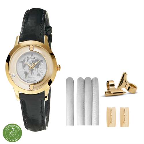 Collect ur 334GWBL-World + Hvid Watch Cord set - Christina Jewelry & Watches